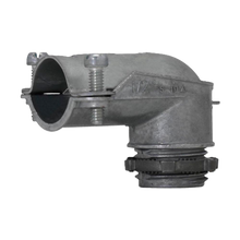 EATON CROUSE-HINDS SERIES SQUEEZE TYPE CONNECTOR, FMC, 90° ANGLE, NON-INSULATED, ZINC DIE CAST, 1-1/2"- 741DC