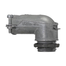 EATON CROUSE-HINDS SERIES SQUEEZE TYPE CONNECTOR, FMC, 90° ANGLE, NON-INSULATED, ZINC DIE CAST, 1-1/2"- 741DC