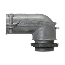 EATON CROUSE-HINDS SERIES SQUEEZE TYPE CONNECTOR, FMC, 90° ANGLE, NON-INSULATED, ZINC DIE CAST, 1-1/2"- 741DC