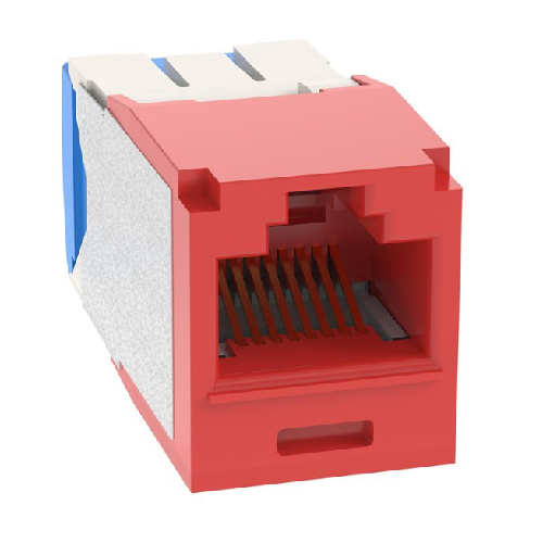 22-26 AWG Mini-Com RJ45 TG Style Cat6A 10Gig UTP Jack Module Polycarbonate CJ6X88TGRD-24