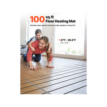 120V Electric Floor Heating Cable Kit with Smart Thermostat With 100 sq ft Coverage SHHC-K-1200