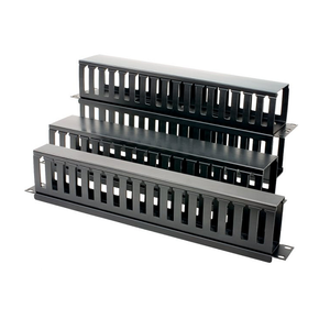 19" Cable Management Bar For Cat 5e Black Panel CMB19