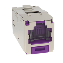 1 Port 22-26 AWG Mini-Com Cat6A 10Gig Shuttered Jack Module Shielded TG Style RJ45 CJSH6X88TGVLY