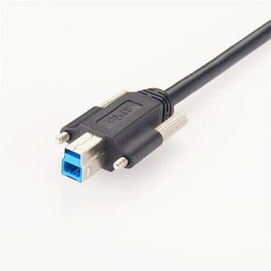 USB 3 SuperSpeed A to B Male Screw Lock Cable PCM-CLC-21