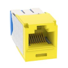 22-26 AWG Mini-Com RJ45 TG Style Cat6A 10Gig UTP Jack Module Polycarbonate CJ6X88TGYL-C (Pack of 100)