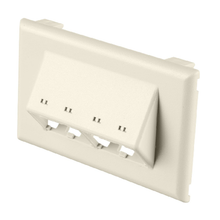 PVC 4Port Surface Raceway Single Gang Faceplate Fittings Off-White T70FH4IW