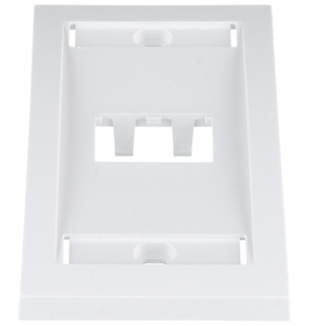 2 Port Mini-Com Executive Series Single Gang Faceplate Mount ABS CFPE2WHY