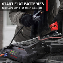 2500A 12V Car Jump Starter With 150PSI Air Inflator JA302