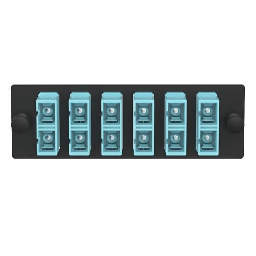 6 Port Opticom SC Fiber Optic Adapter Panel Duplex OM3/OM4 FAP6WAQDSCZ