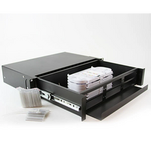 2U Rack Mount Fiber Distribution Patch & Splice Panel Slide Out FDU with Splice Trays FB36-1627R6