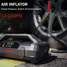 2500A 12V Car Jump Starter With 150PSI Air Inflator JA302