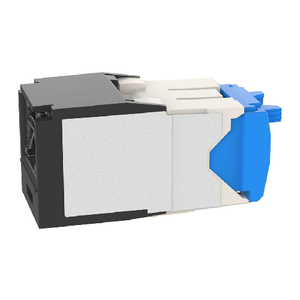 22-26 AWG Mini-Com Cat6A Shuttered Jack Module RJ45 TG Style CJH6X88TGBL