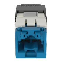 22-26 AWG Mini-Com Cat6A Shuttered Jack Module RJ45 TG Style CJH6X88TGBL