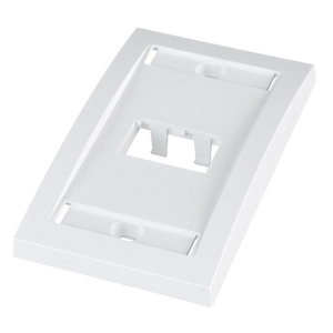 2 Port Mini-Com Executive Series Single Gang Faceplate Mount ABS CFPE2WHY