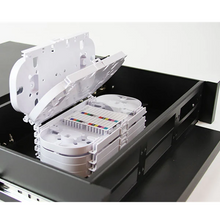 2U Rack Mount Fiber Distribution Patch & Splice Panel Slide Out FDU with Splice Trays FB36-1627R6