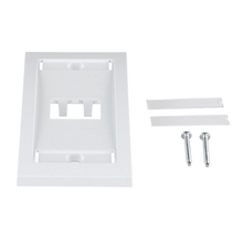 2 Port Mini-Com Executive Series Single Gang Faceplate Mount ABS CFPE2WHY