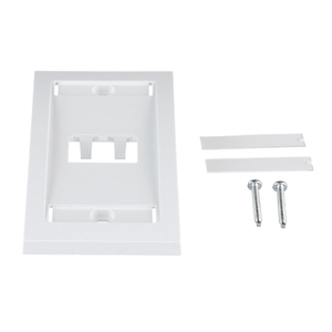 2 Port Mini-Com Executive Series Single Gang Faceplate Mount ABS CFPE2WHY