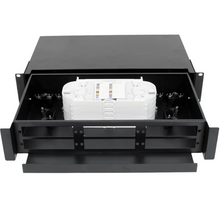 2U Rack Mount Fiber Distribution Patch & Splice Panel Slide Out FDU with Splice Trays FB36-1627R6