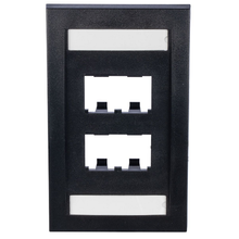 4 Port Mini-Com Executive Series Single Gang Faceplate Mount ABS CFPE4BLY