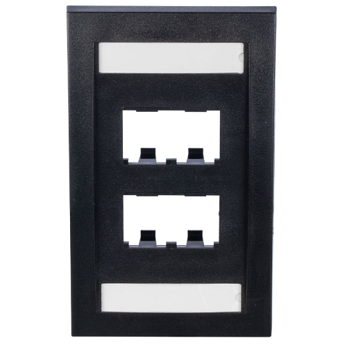 4 Port Mini-Com Executive Series Single Gang Faceplate Mount ABS CFPE4BLY