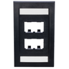 4 Port Mini-Com Executive Series Single Gang Faceplate Mount ABS CFPE4BLY