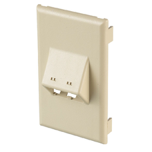 PVC 2Port Surface Raceway Single Gang Faceplate Fittings Ivory T70FV2EI