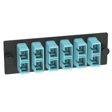 6 Port Opticom SC Fiber Optic Adapter Panel Duplex OM3/OM4 FAP6WAQDSCZ