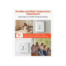Universal Programmable Home Thermostat With LED Screen Touch Controls & Battery/24V Operation White GM4937
