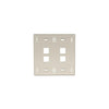 Leviton Dual-Gang QUICKPORT Wallplate 4-Port Ivory 42080-4IP