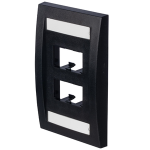 4 Port Mini-Com Executive Series Single Gang Faceplate Mount ABS CFPE4BLY