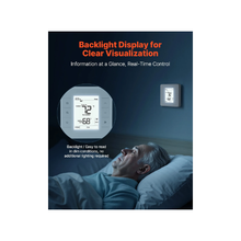 Universal Programmable Home Thermostat With LED Screen Touch Controls & Battery/24V Operation White GM4937