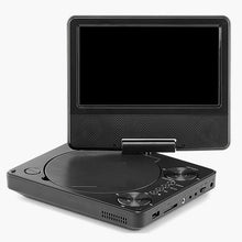 Portable DVD Player 4 Hours Built-in Rechargeable Battery AC Power Adapter Remote Control Dual Speakers Remote Control