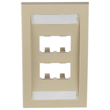 4 Port Mini-Com Executive Series Single Gang Faceplate Mount ABS CFPE4EIY