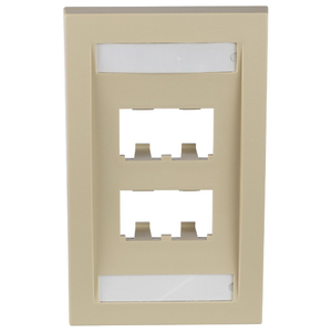 4 Port Mini-Com Executive Series Single Gang Faceplate Mount ABS CFPE4EIY