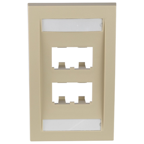 4 Port Mini-Com Executive Series Single Gang Faceplate Mount ABS CFPE4EIY