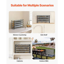 "18x11 in Spice Rack Organizer - Set with 36 Spice Jars Lids Labels & Funnel Kitchen & Pantry Storage"