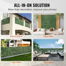 39" x 98" Greenery Ivy Fence with Mesh Backing, Strengthened Joints – Artificial Green Wall Screen No Backcloth JNF012-70