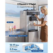 Commercial Soft Serve Ice Cream Machine Freestanding 2200W