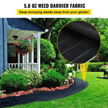 4 x 300' Ft Black Cover Mat Heavy Duty Woven Grass Control Geotextile for Garden 5.8oz Landscape Fabric Weed Barrier VV-FCB-PE 4*300FT 5.8OZ