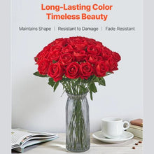 Red Roses Realistic Bouquet for Xmas Home Decor Artificial Flowers JNR-RED-060 (60 PCS)