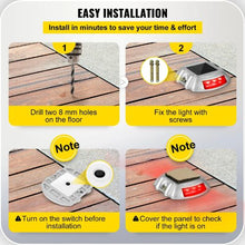 4-Pack Solar Driveway Lights, Waterproof LED Red for Pathway & Walkway