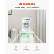 Portable Evaporative Air Cooler 4-in-1 Mini Air Conditioner 3-Speed 600ml Water Tank Smart Timer 7-Color Light Desk AC Fan