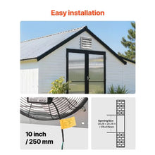 20-Inch Shutter Exhaust Fan 3000 CFM Heavy-Duty Steel AC Motor for Garage Shed & Greenhouse
