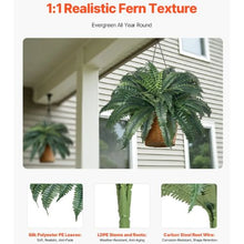 Green Branches Indoor Outdoor Decor Artificial Boston Ferns Plastic Fern (Pack of 2)