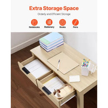 Light Wood Small Kids Desk with Drawers – Modern Rectangle MDF Study Table for Bedroom Home & Office