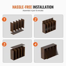 36-Compartment Wooden Literature Organizer Mail Sorter – (Brown)