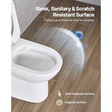 Vortex Dual-Flush One-Piece Toilet 1.1/1.6 GPF Comfortable Chair Seat 12" Rough-In (Black & White)