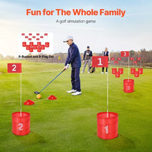 9-Hole Backyard Golf Chipping Game, Portable Outdoor Golf Game for Adults and Kids