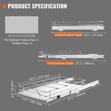 12.6Wx16.5Dx3.5H inches Heavy Duty Slide Out Pantry Shelves Steel Roll Out Drawers Sliding for Kitchen LX-C9139B