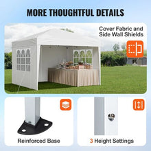 10x10 Ft Pop-Up Canopy Tent Portable Gazebo with 3 Sidewalls & Ventilated Windows Adjustable Height for Outdoor Events & Patio